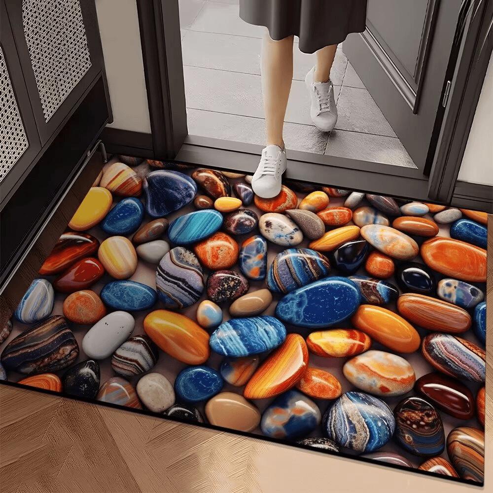 3D Коврик-галька для пола, Коврик для ног в ванной, Противоскользящий коврик для пола в ванной, Бытовой коврик для пола