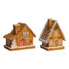 Resin Christmas Village Small House With Light For Seasonal Gift And Decor
