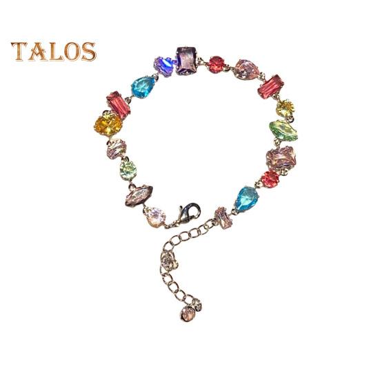 Женский браслет, ожерелье, разноцветный, конфетного цвета, кубический цирконий, регулируемая длина, женские украшения, подарок на День матери, праздники, свадьбы