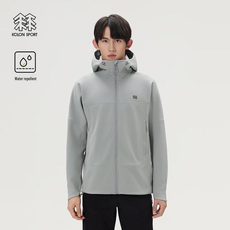 KOLON SPORT Men's Water-Repellent Hooded Softshell Jacket