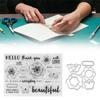 Clear Stamp Kit Unique Flower  Design Transparent Template Embossing Cutting Die Set for DI
