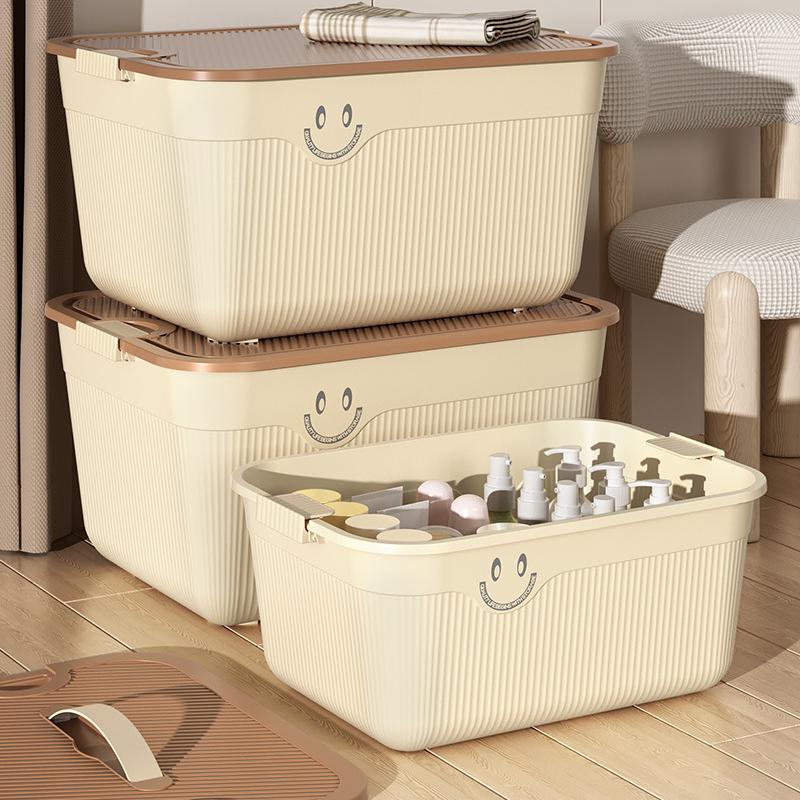 3Colors Portable Storage Box 6 Sizes Organizer with Lid Plastic Medicine Box Toy Clothes Storage Organizer Snacks Sundry Storage Box