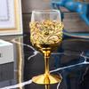 Nordic Engraving Metal Frame Goblet Hollow Golden Wine Drinking Cups for Wedding Party Supplies
