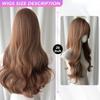Коричневый вьющийся волнистый парик с челкой 26 дюймов волокно синтетическое термостойкое натуральное вечеринка или селфи для женщин корейская мода