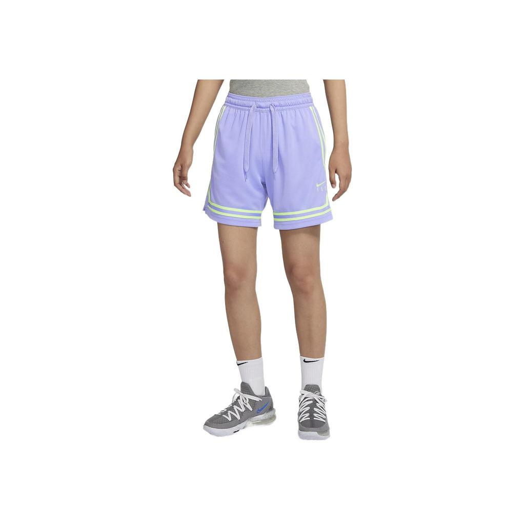 Nike Solid Color Logo Print Lace-Up Shorts Women Shorts Purple DH7326-569