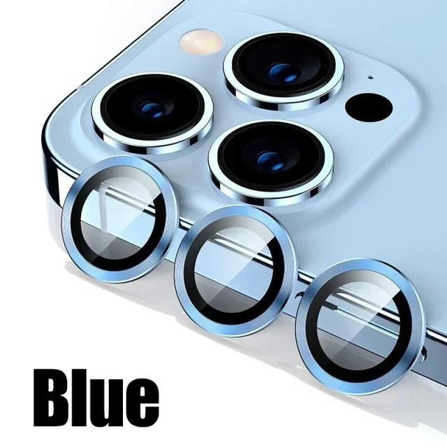 3Pcs Metal Camera Lens Protection For iPhone 16 15 14 13 Plus Pro Max Lens Glass For iPhone 15 14 PM 13 Mini Tempered Glass Film 4