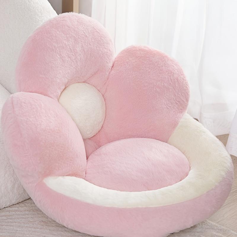 3D Floral Velvet Seat Cushion, Soft & Supportive Chair Pad for Office Car and Dining Chairs, Warm Plush Back and Hip Support