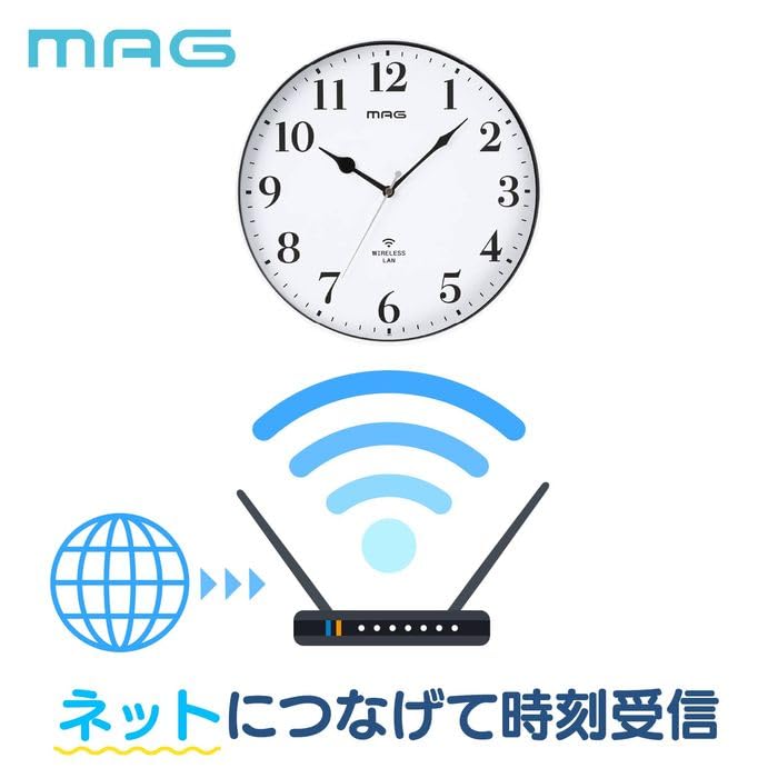 Настенные часы MAG, с подключением по Wi-Fi, беспроводная локальная сеть, аналоговые, бесшумные, с непрерывным ходом секундной стрелки, простой дизайн, легко читаемые, для гостиной, квартиры, прибл.
