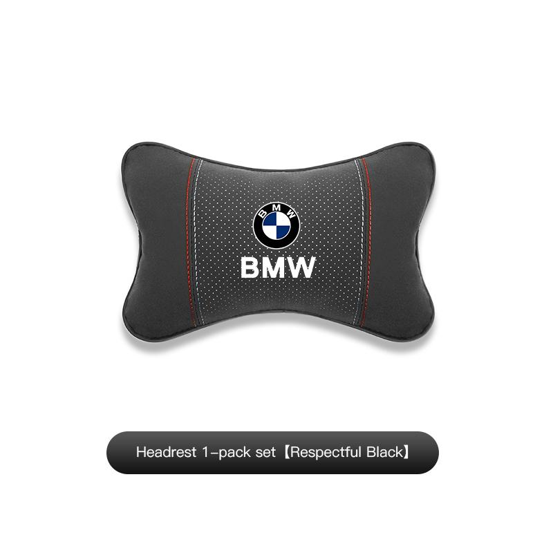 YMZP2 Suede Car Neck Pillow Headrest Lumbar Support Pillow Spine Protect sticker For BMW X5 X3 F40 F10 E34 E39 E90 X6 E30 F20 E46 F30