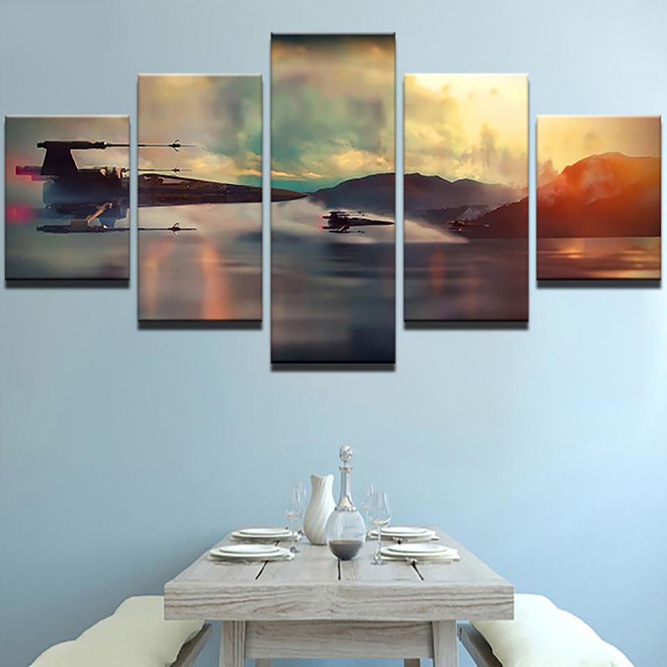 Home Decoration Wall Art Canvas Painting Print HD Poster 5 Panel Modern Living Room Bedroom Modular Pictures Frame Decor Painted No Frame No Frame