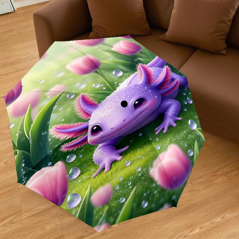1PC Axolotl Umbrella-8-Rib Reinforced, Automatic Open, Lightweight & Durable, Fashion Accessory for Outdoor, J0376