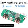 Модуль быстрой зарядки 22,5 Вт с цифровым дисплеем для DIY Power Bank, совместимый с протоколами PD QC VOOC, многопортовый