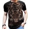 Мужская футболка с 3d принтом тигра, футболки, топы, модная мужская футболка с рисунком животного, уличная одежда большого размера, модная одежда с круглым вырезом
