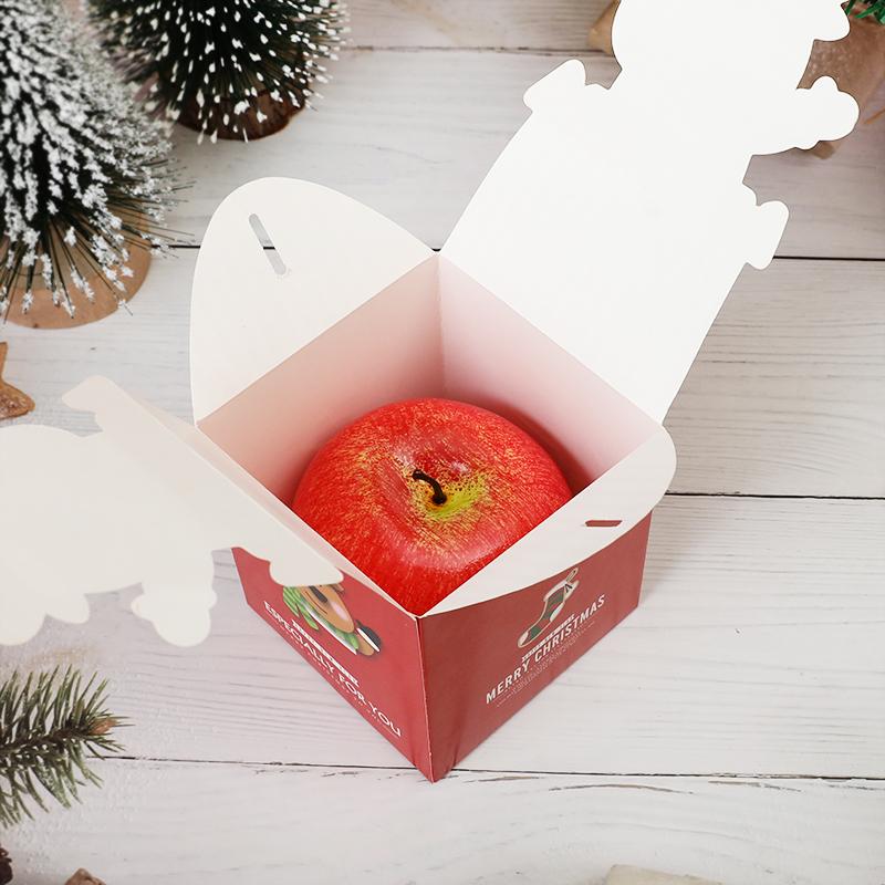 20 шт. рождественских подарочных коробок с конфетами, шоколадным печеньем, яблоками, упаковочные коробки, сумки Санта-Клауса, рождественские украшения для дома на Новый год 2025