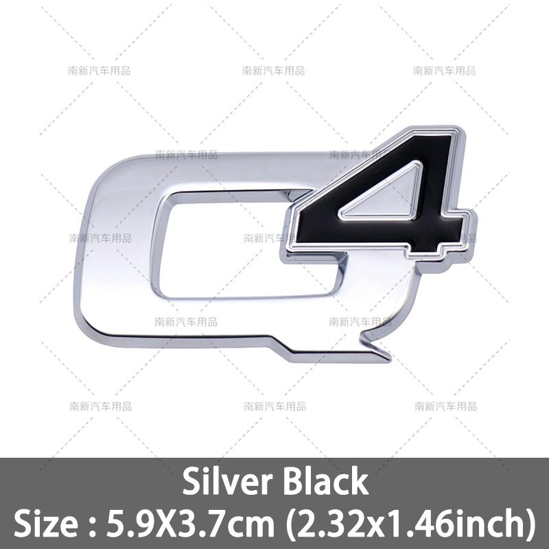 RZUD8 3D Metal Q2 Q4 Letter Badge Rear Giulia Stelvio Trunk Emblem Car Stickers For Alfa Romeo Giulia Stelvio Car Styling Accessories