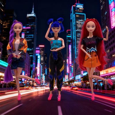 3 шт. K-pop Модная кукла с 9 подвижными суставами Динамичная кукла для позирования Коллекционная фигурка с уникальным стилем