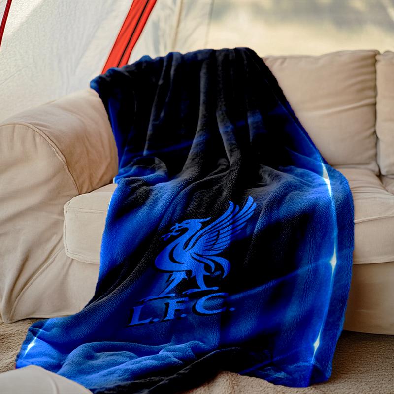 1pc Digital Print Nap Blanket, Liverpool FC Blanket for Home Use, All Season Warmth, Christmas and Valentine's Day Gift Blanket