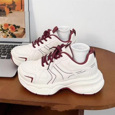 Трендовые кроссовки для женщин, Оригинальный новый дизайн, Высококачественные ретро универсальные белые кроссовки, Повседневная спортивная обувь на толстой подошве