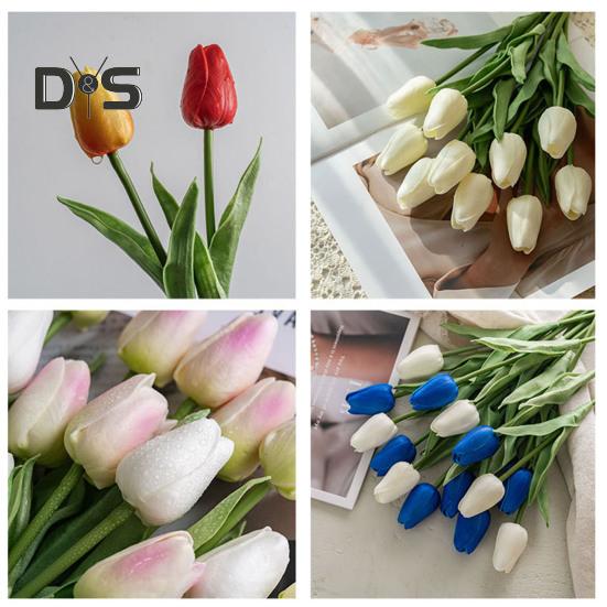 3 шт. искусственных тюльпанов, поддельные тюльпаны с гибкими стеблями, реалистичные искусственные тюльпаны для самостоятельного создания цветочных композиций, украшений для дома, свадьбы, вечеринки