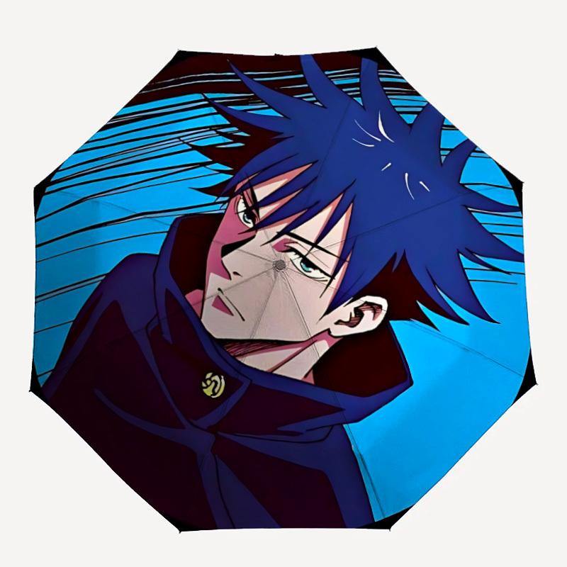 1pc Megumi Fushiguro Auto Open/close Umbrella, Portable Travel Umbrella, Everyday Use - Outdoor Accessory, Artistic Pattern, Compact Design, Fashion L