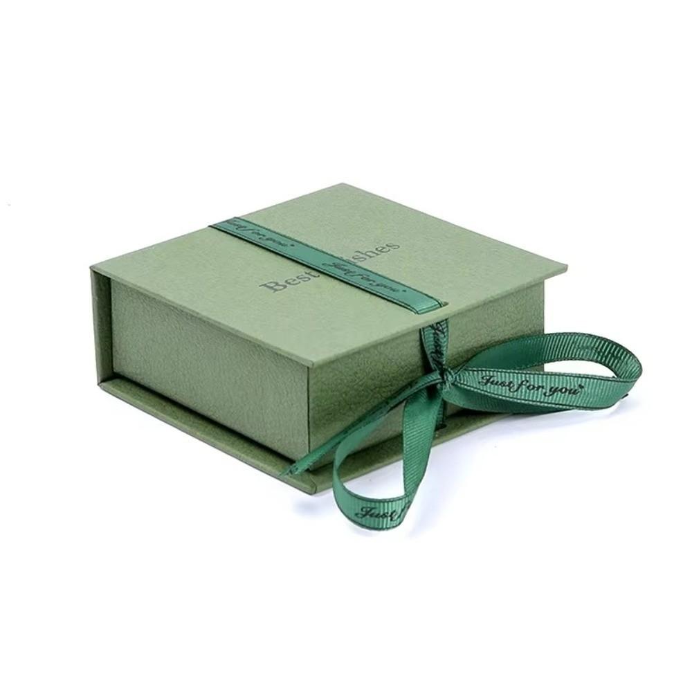 High-end Ring Earring Storage Case Paper Bowknot Ribbon Jewelry Organizer Fashion Jewelry Box