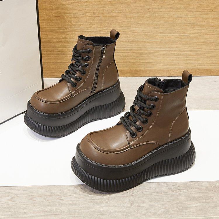 Ботинки Martin женские с внутренней стороны, осень-зима 2024 года, новые популярные бархатные теплые короткие ботинки с толстой подошвой