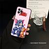 Animated T-Tom And J-Jerry Phone Case For Iphone 16 15 17 13 14 12 11 Pro Max Plus Black Shell Cover Case