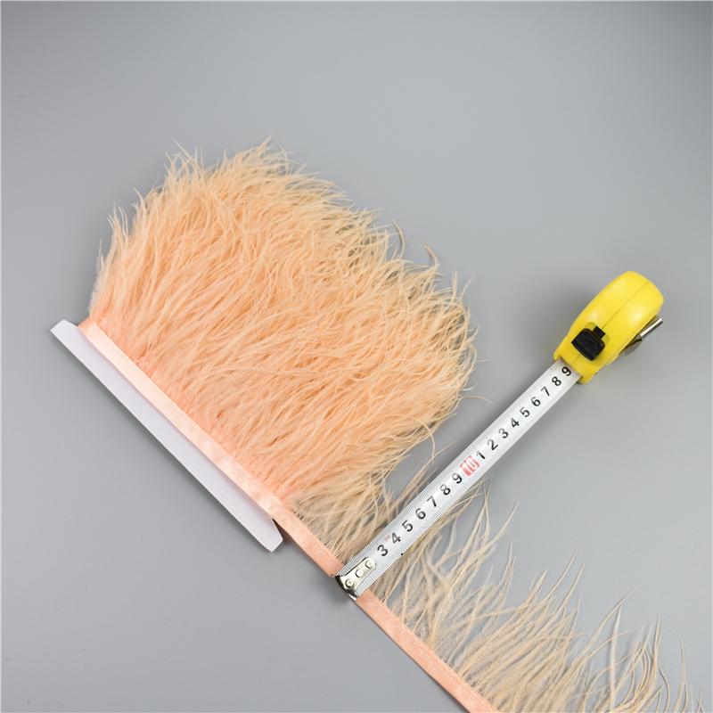 Перья1Метр Натуральная бахрома из страусиных перьев 8-10 см Цветные пушистые перья Отделка для шитья платьев Декор одежды Декор для вечеринок