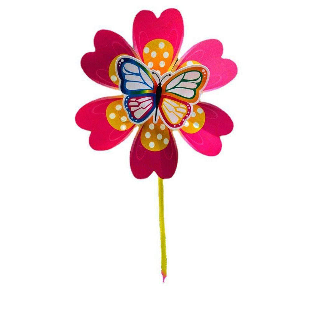 Multistyles Flower Butterfly Windmill Colorful Standing Lawn Flower Pinwheel Picnic Decor Toys