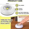LED Night Light Battery Powered Wireless Wall Lamps for Bedroom Kitchen Bedside Toilet Closet Press Touch Switch Small Lights