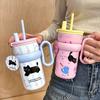 Durable 600ML Thermos Cup With Handle 316 Stainless Steel Tumbler Lid Straw Gift Children Vacuum Cup Car Cup
