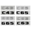 3D ABS Chrome Car Rear Trunk Letters Badge Sticker For C63 C43 G65 Emblem Logo Accessories