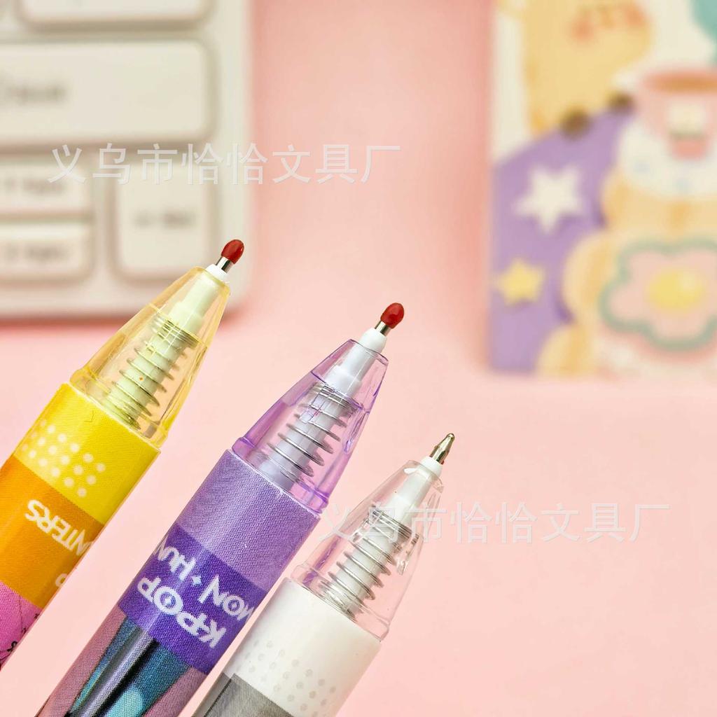 Kpop Demon Hunters 0.5mm Gel Pens Students Kawaii Stationery Cartoon Derivative Peripherals School Exam Pen Writing Painting
