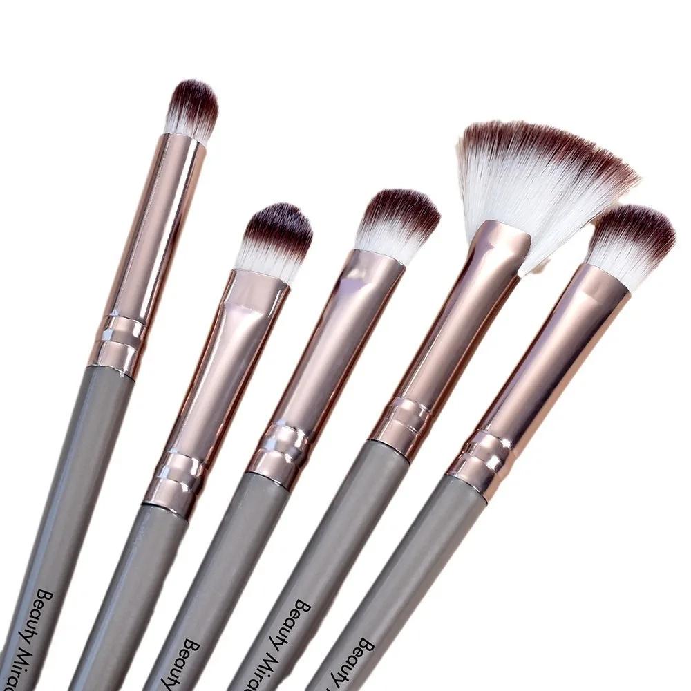 5pcs Professional Makeup Brush Set Foundation Concealers Eye Shadows Powder Blush Blending Brushes Beauty Tools with Bag