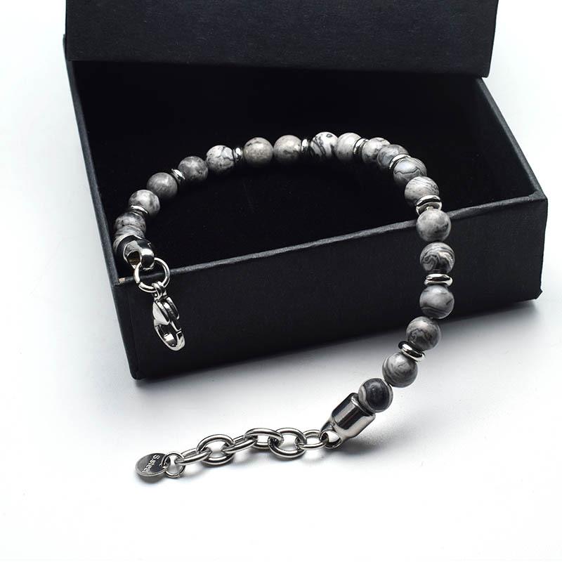 6 мм тигровый глаз бусины браслеты для мужчин и женщин Шарм цепочка из нержавеющей стали красочный камень браслет мужской ювелирный подарок