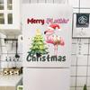 Мультфильм Санта-Клаус Фламинго Наклейка на стену Веселое рождественское украшение Фреска Фестиваль Домашний декор Самоклеящиеся новогодние наклейки