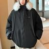Winter Woman Coats Faux Fur Collar Plus Size Warm Parkas Thick Loose Women's Jackets