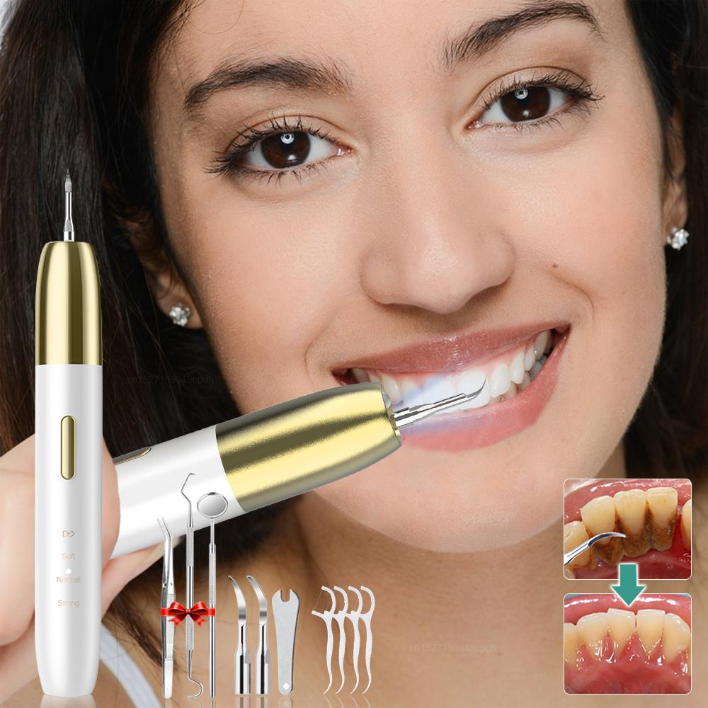 Dental Scaler Ultrasonic Tooth Cleaner Tartar Eliminator Plaque Calculus Remover Electric Removal Teeth Stain Dental Scaling G11