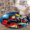 1pc UFO Robot Grendizer3 Print Round Carpet Chair Round Carpet Suitable for Bedroom Living Room Home Decorative Carpet