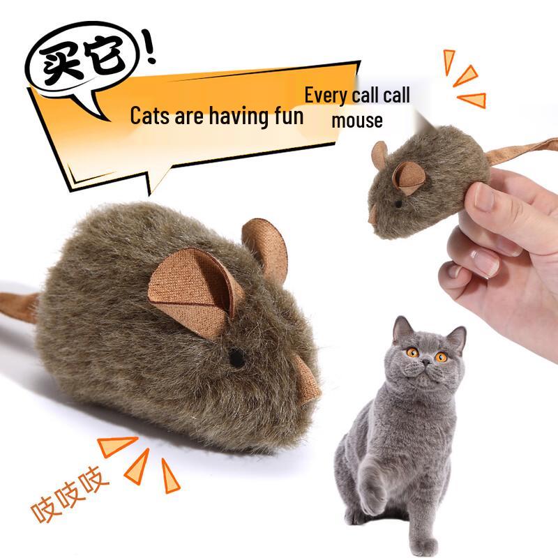 VZZS Подвесная пищащая мышь Игрушка для кошек (5-Pack)