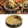 Synthetic Resin Reptile Feeding Basin Shallow Water Bowl for Tortoises Snakes Lizards and Turtles Non Toxic Pet Feeder Tool