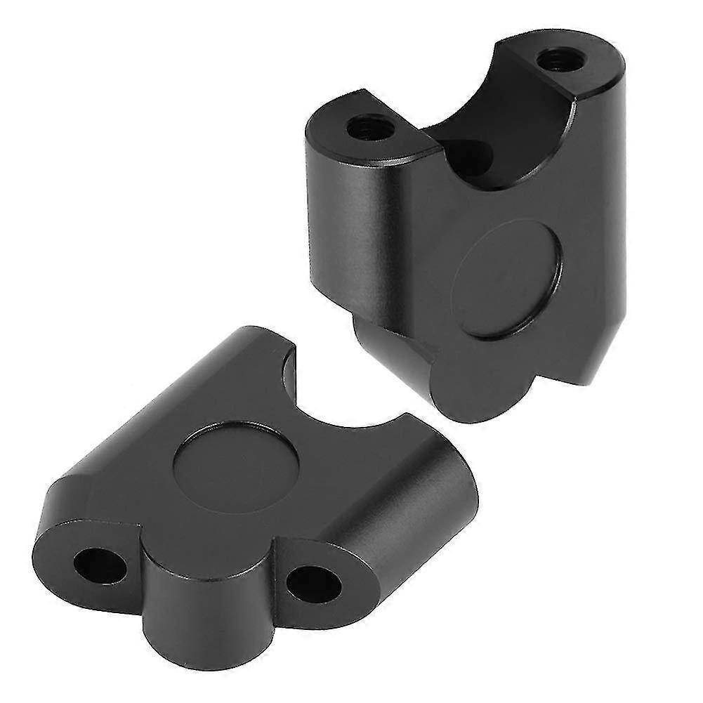 Handlebar Riser , 2pcs 22mm Universal Motorcycle Handlebar Bar Grip Rear Handlebar Clamp Move Mount Adapter(black)