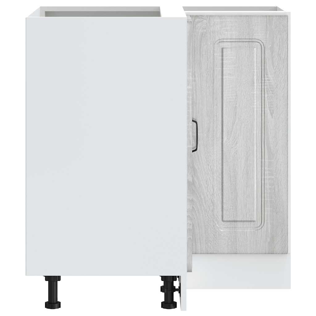 Kitchen Corner Base Cabinet Kalmar Grey Sonoma Particleboard