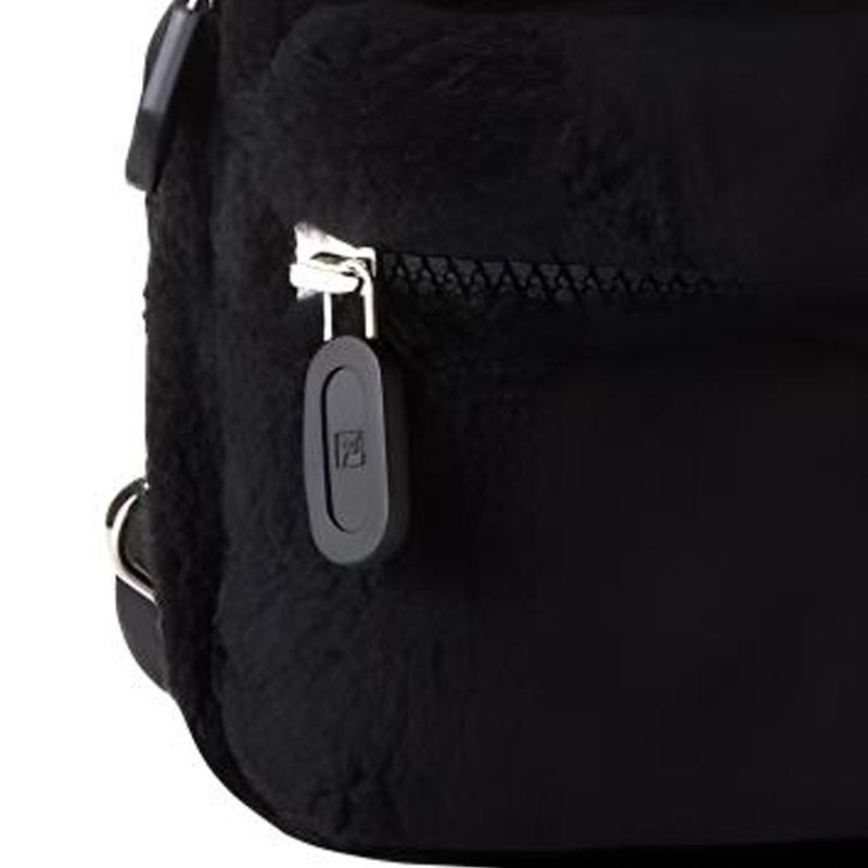 Fila Модный повседневный рюкзак из овечьей шерсти Обычный детский рюкзак Черный K18B143122FNV