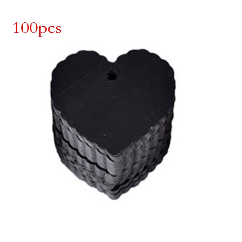 100pcs Kraft Paper Heart Shaped Small Label DIY Jewelry Blank Hanging Tag Card