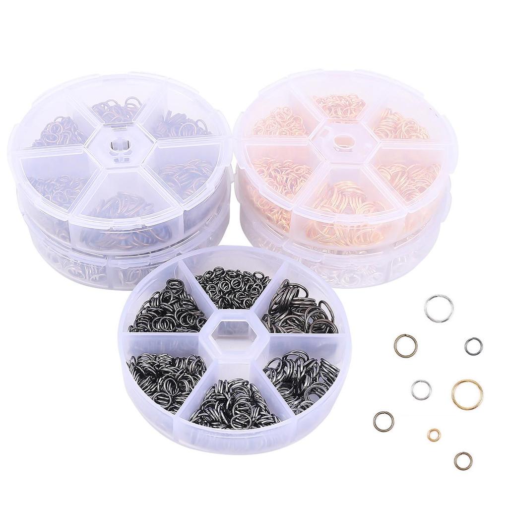 1Set/box 3-10mm Metal Jump Rings Iron Circle Charms for DIY Accessories Jewelry Making