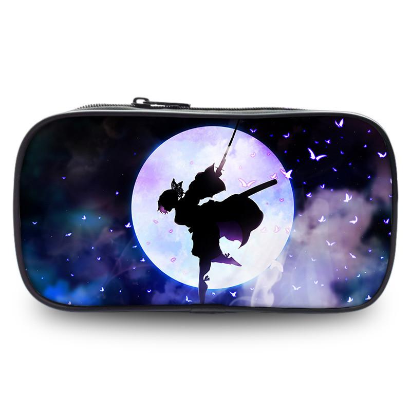 Large Capacity Demon Slayer Pen Bag Stylish Oxford Fabric Stationery Pouch