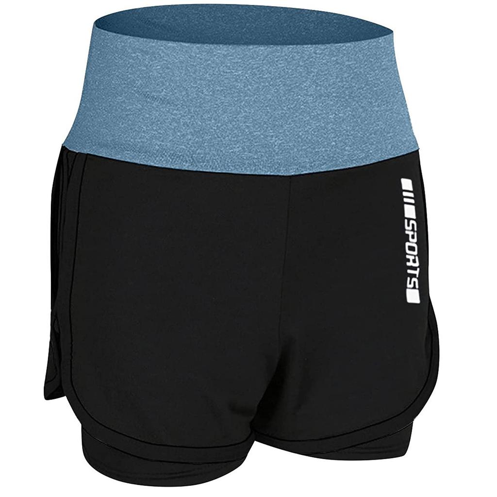 Модные женские свободные спортивные повседневные карманные эластичные шорты из двух частей для йоги