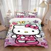 3 шт. Постельное белье Hello Kitty и Бабочка, Включает 1 пододеяльник и 2 наволочки, Без наполнителя, Мягкое и удобное для домашней спальни W033