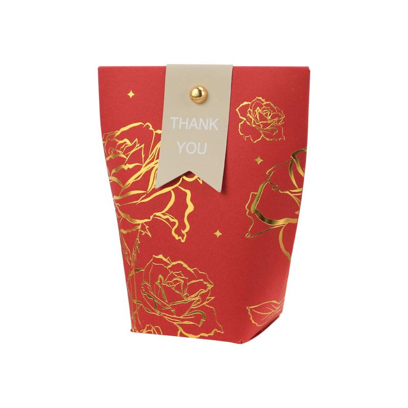 10 шт. Высококачественная бронзовая бумажная коробка конфет, шоколадные сувениры, подарочная коробка, пакет «Спасибо», сумка для дня рождения, вечеринки, рождества, свадьбы, принадлежности